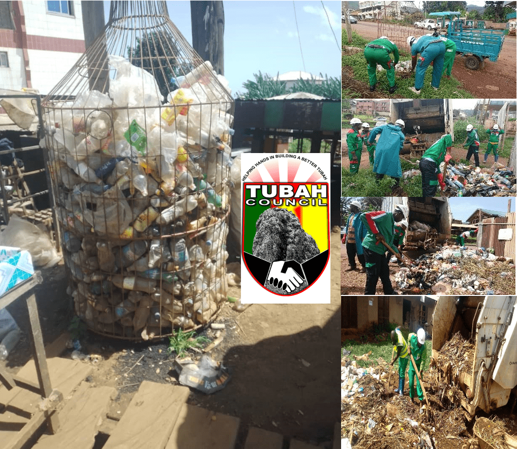 monthly cleanup activities carried out in the Tubah Municipality by the team of Hygiene and Sanitation